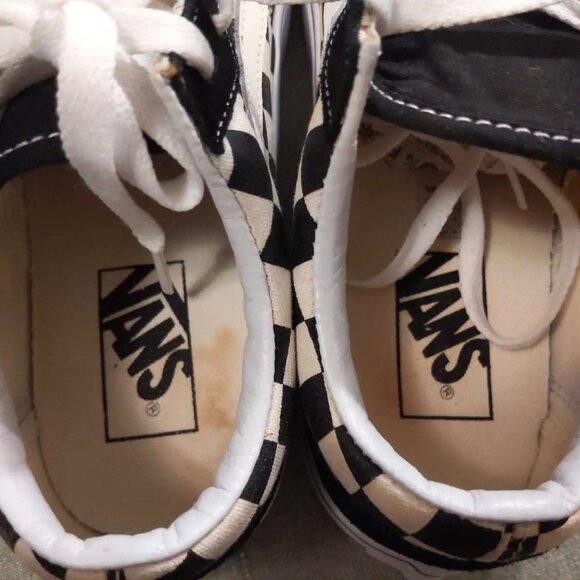 Unisex Vans Old Skool Checkerboard Skate Shoe - Size 7W 5.5M - Picture 2 of 5